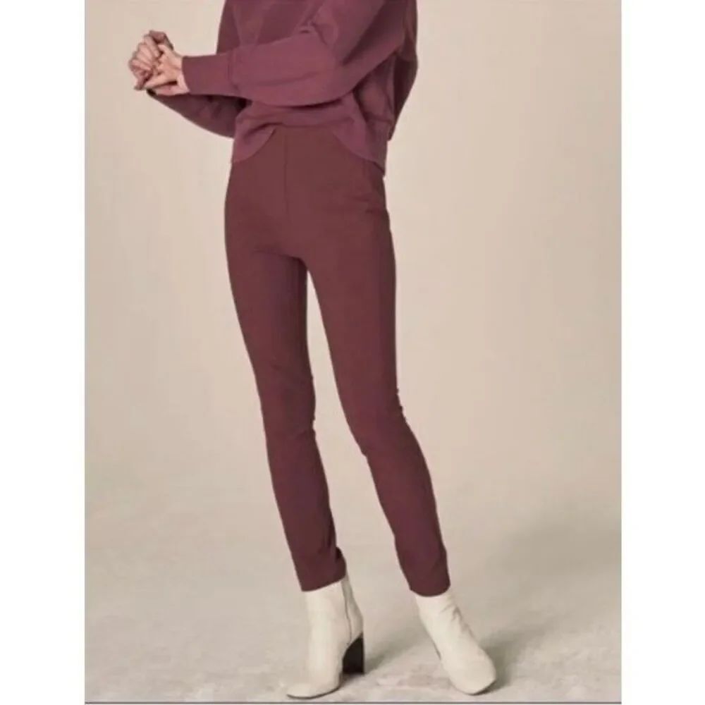 Rag & Bone Simone Slim Ankle Pant in Burgundy Wine NWOT Size 6